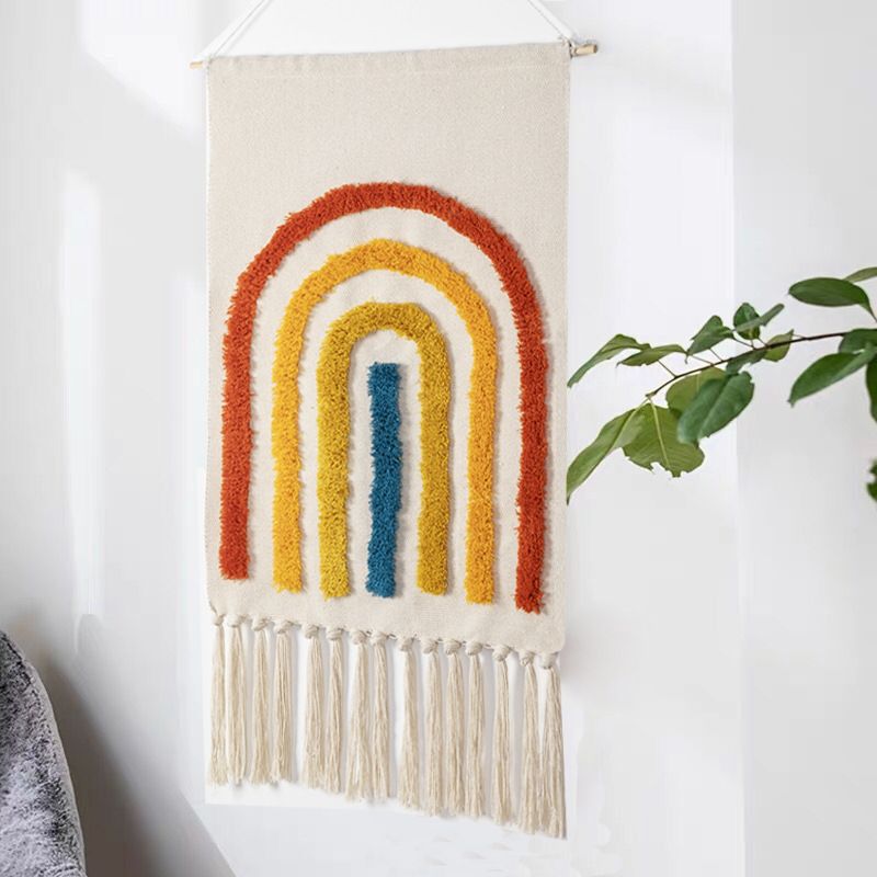 Handwoven Bohemian Style Hanging Tapestry For Home Decoration (Size 70×50+20CM Tassel)