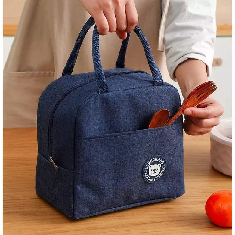Lunch Bag and Lunch Box for Women and Men, Leak Proof Water Resistant Bag Container For Adults, Kids, LightWeight Portable Lunch Box For Office Work, Outdoor, Picnic, School etc.(Blue)