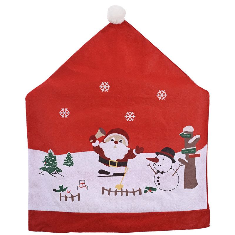 Set Of 2 Decorative Christmas Chair Cover With Standard Size.