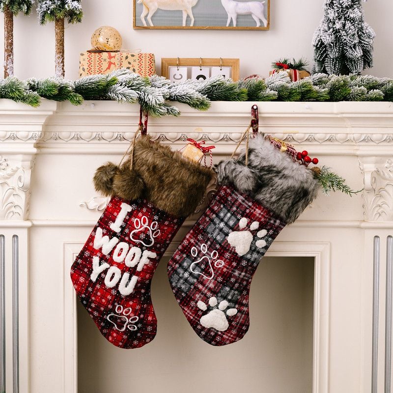 مجموعة من 2 جوارب خاصة لموسم عيد الميلاد لتزيين المنزل.