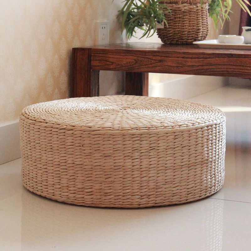 Handmade Pouf For Foot Rest, Floor Chair For Livingroom and Sofa Décor (Size 45×45×6CM)