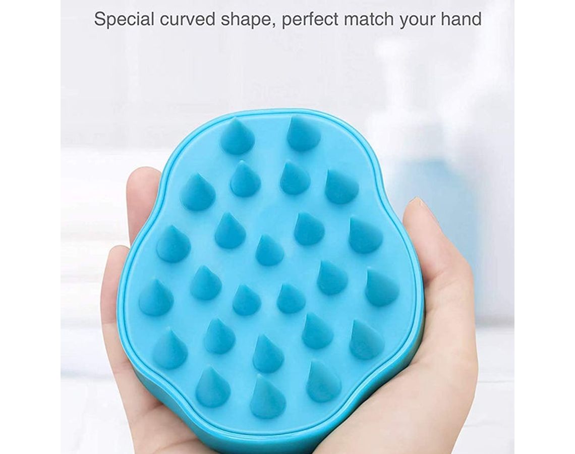 Multi-Use Hair Washing Shampoo Brush Blue