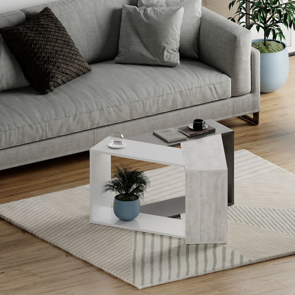 White retro store coffee table