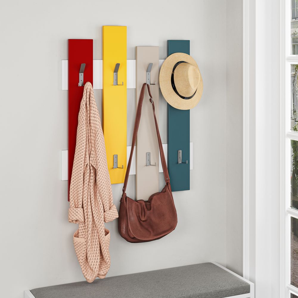 Coat Hooks Wall Mounted with Shelf,19.7 Inch Lenth UAE