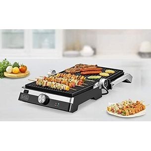 Black + Decker Grill , Grill, 2000W, 5-Level Height Adjustment, Variable Temperature Control, And Drip Tray, Black, Cg2000-B5