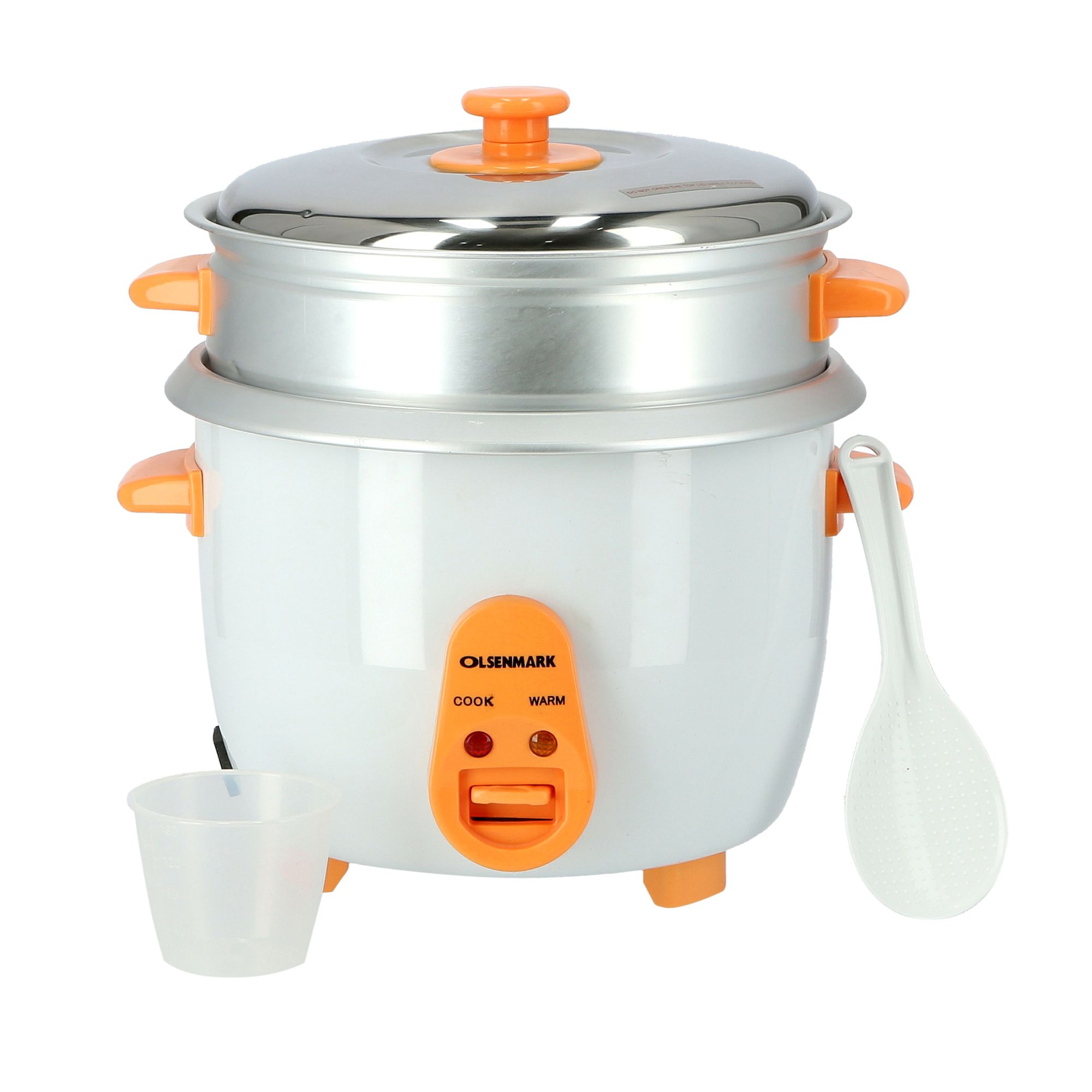 3-In-1 Rice Cooker 1.8L OMRC2116 White/Orange