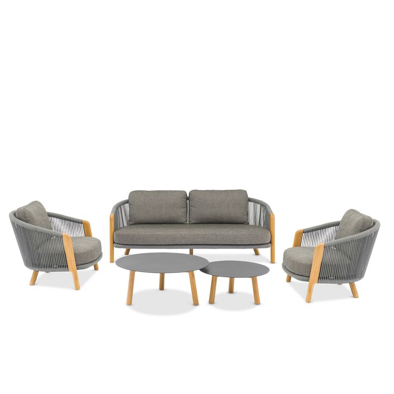 Haven Charcoal 4-seater Sofa Set with Coffee Table Set