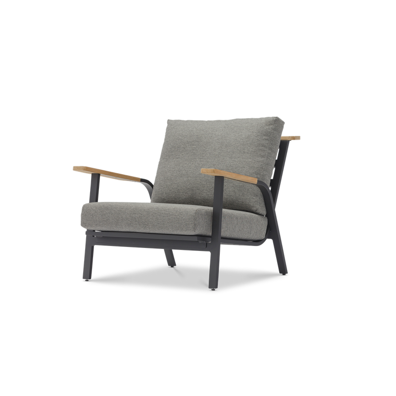 Dandy Charcoal 1-Seater Sofa (without Footrest)
