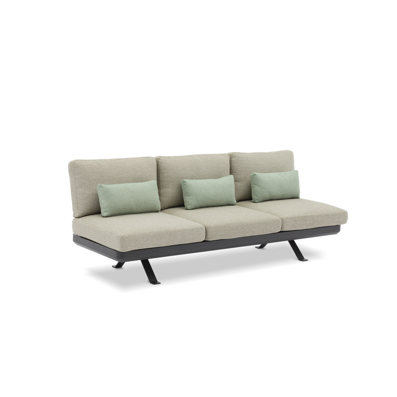 Orlando Charcoal 3-Seater Sofa