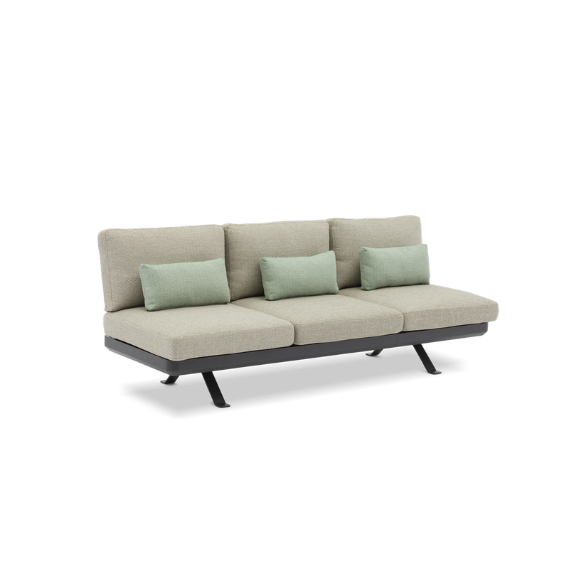 Orlando Charcoal 3-Seater Sofa
