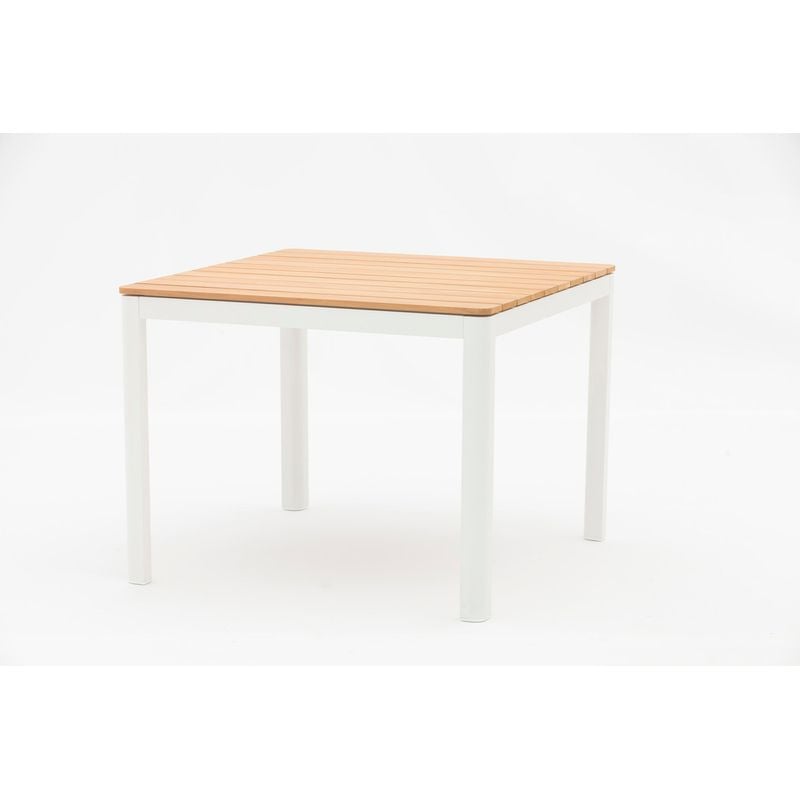 Pebble White Square Dining Table (without chairs)