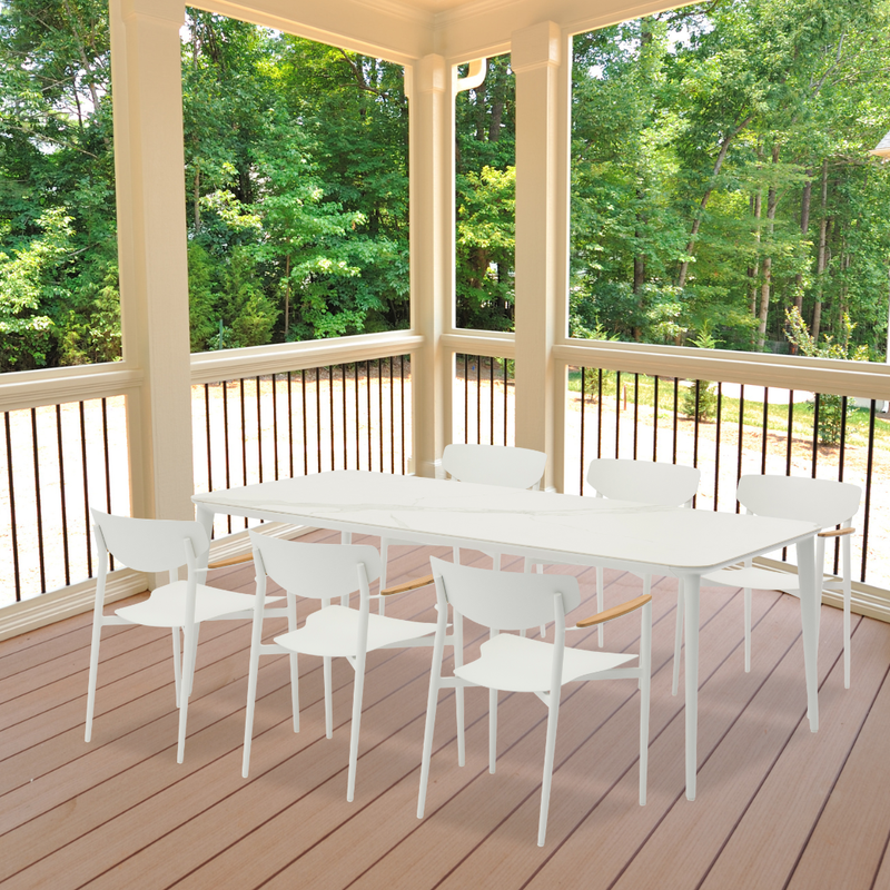 Table with white chairs sale