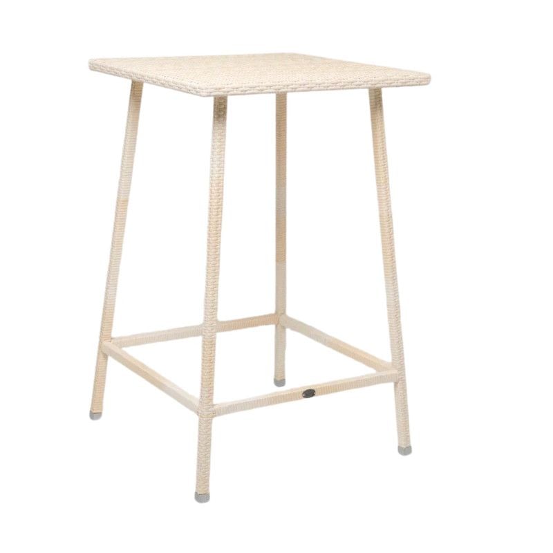 Nice White 2-Seater Square Bar Table with 2 Bar Stools
