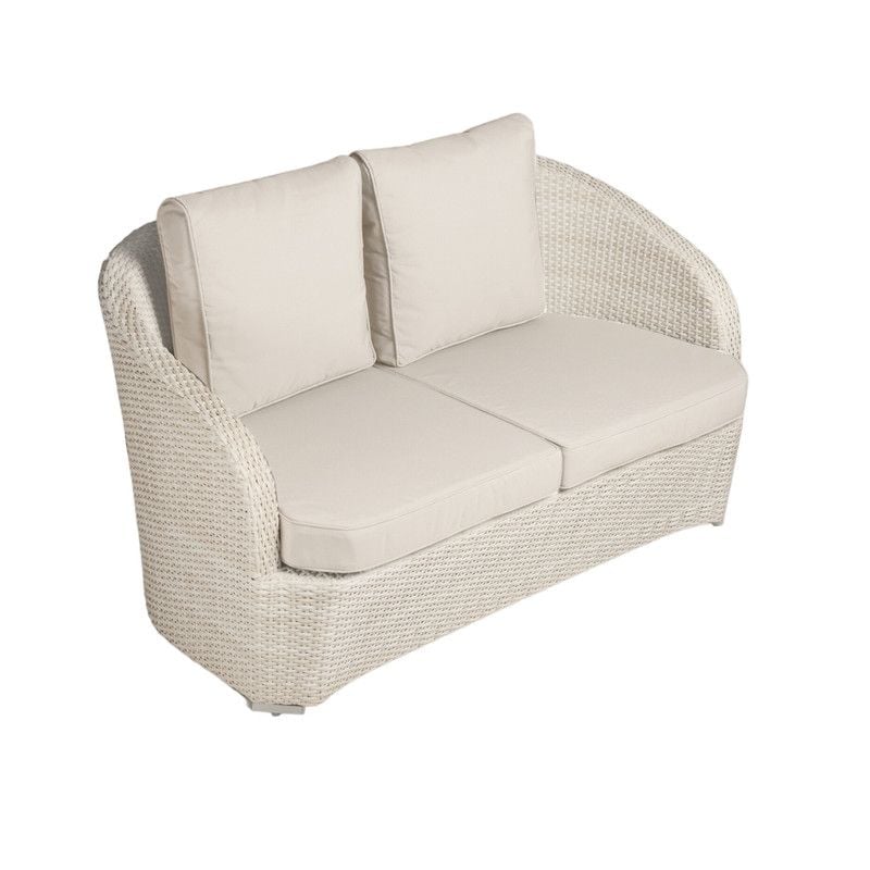 Grenada White 2-Seater Sofa