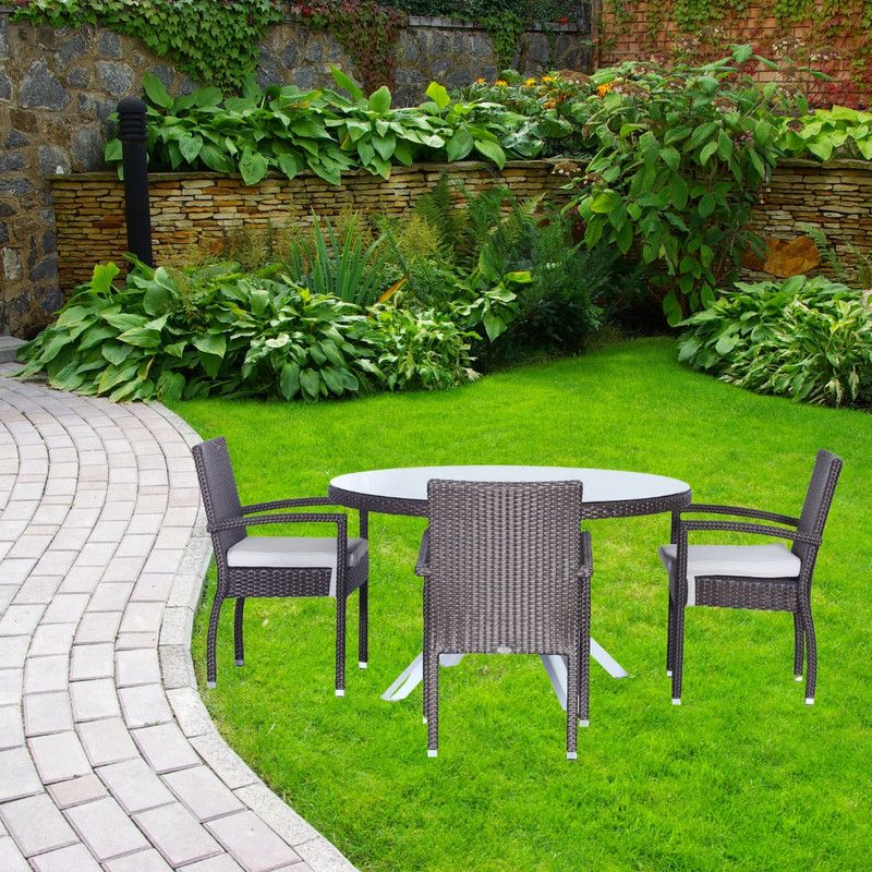 Nice Bronze Round Medium Dining Table