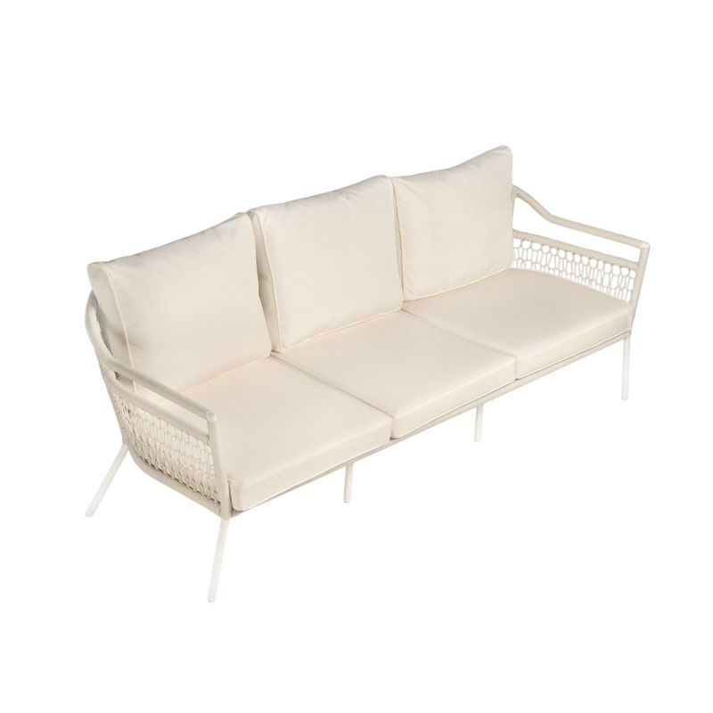 Sardinia White 3- Seater Sofa