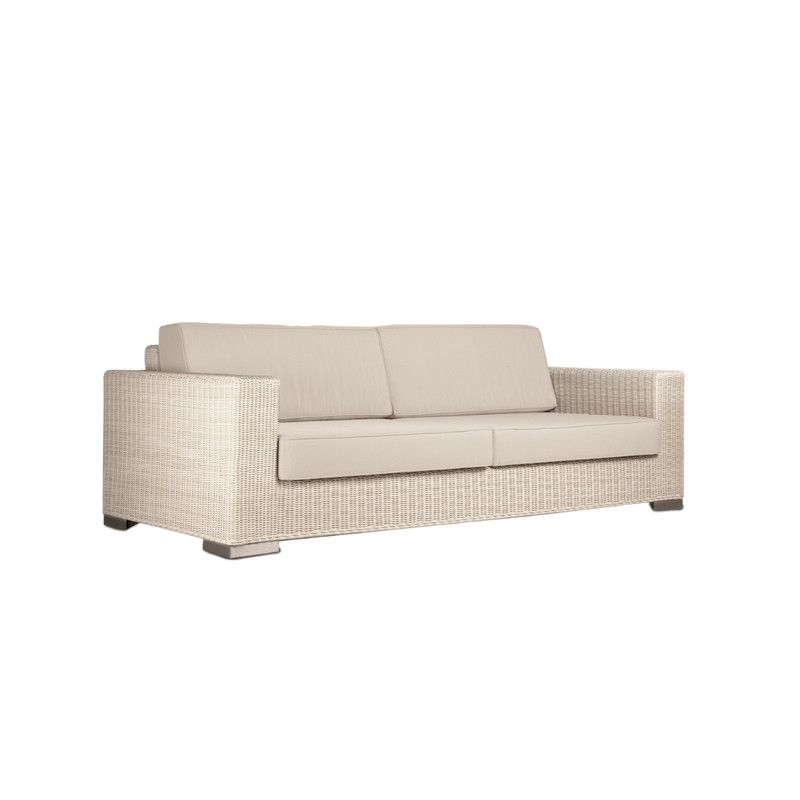 Tahiti White 3-Seater Sofa