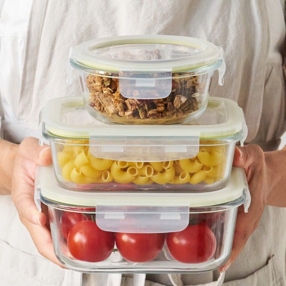 Buy LocknLock Fresh Oven-Safe Glass Rectangular Container 8-pcs Set ...