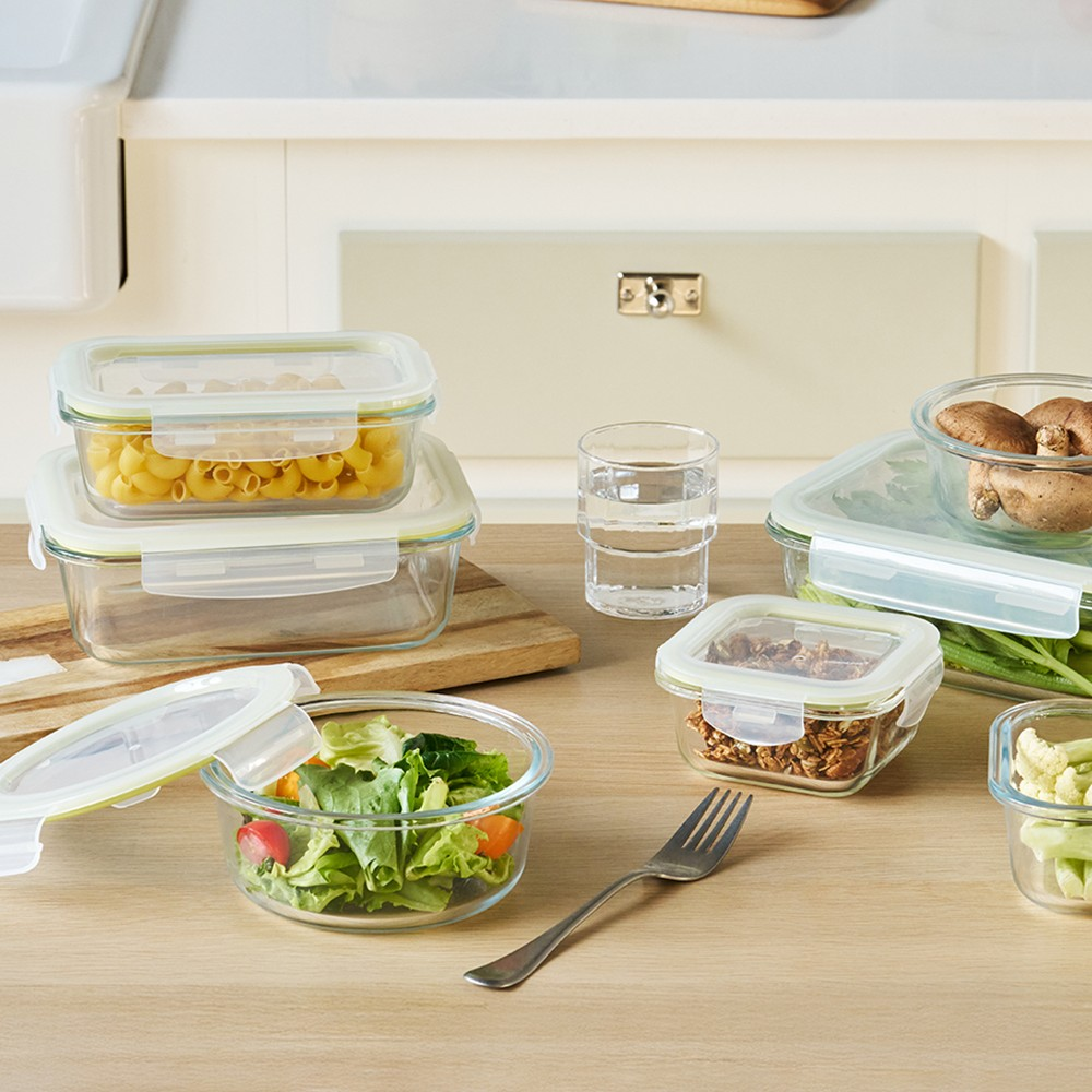 Buy LocknLock Fresh Oven-Safe Glass Rectangular Container 8-pcs Set ...