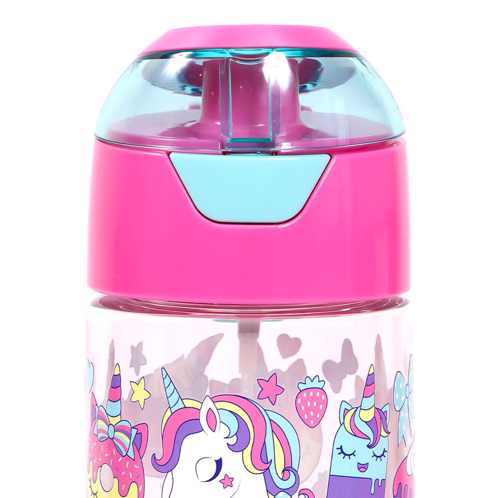 Eazy Kids Tritan Water Bottle w / Spray, Unicorn Desert - Pink, 750ml