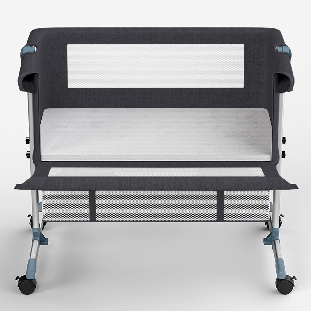 Teknum Moonlight Bedside Crib - Dark Grey