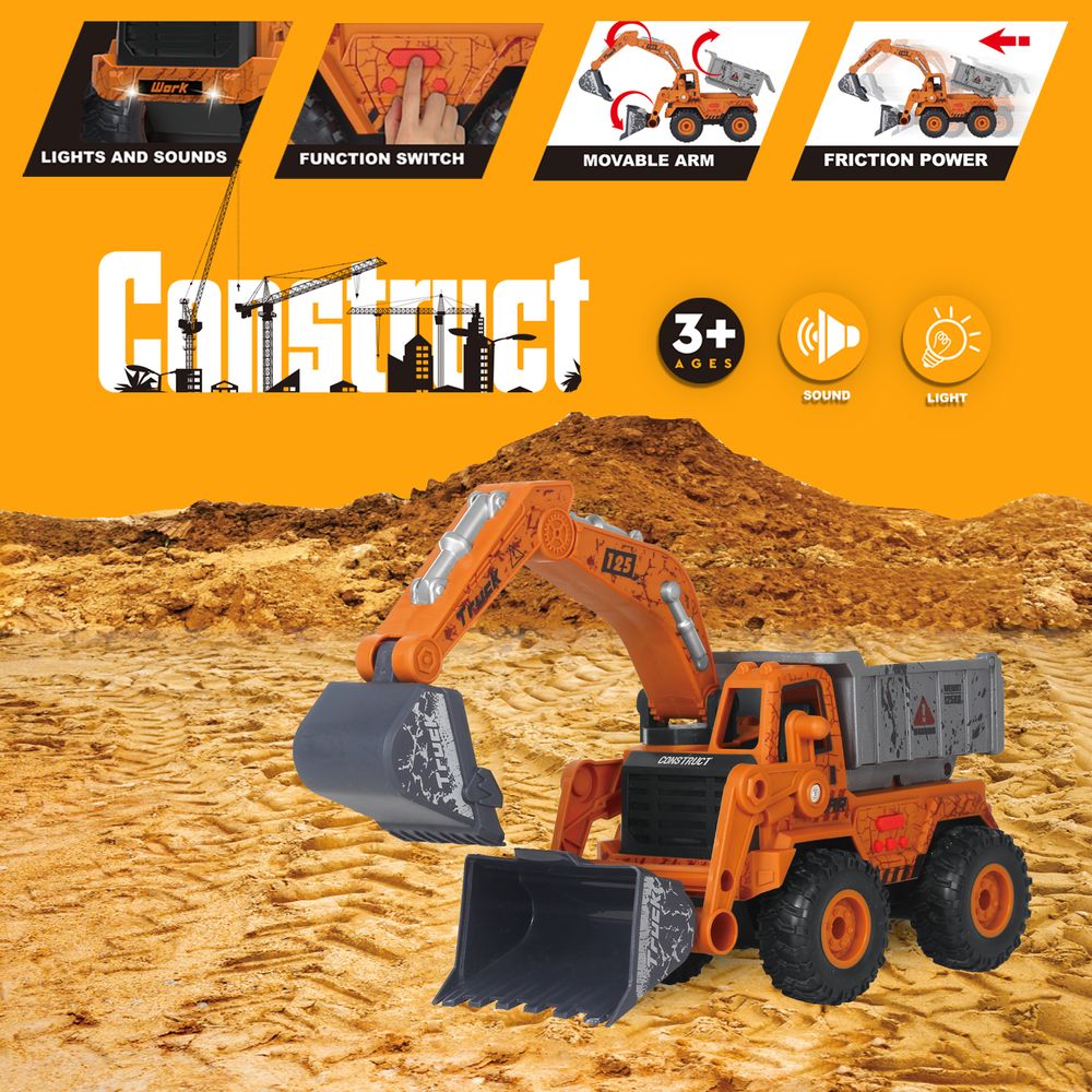 Battery store excavator toy