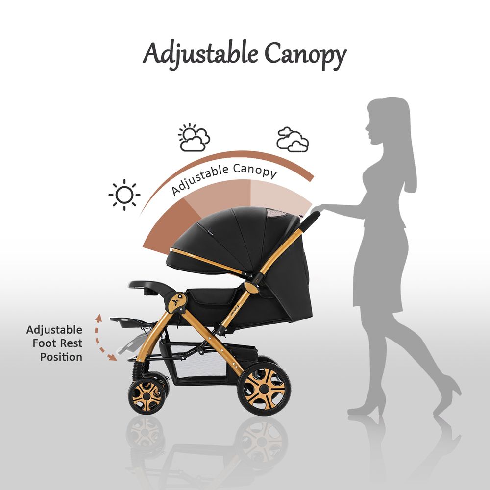 TEKNUM Reversible Trip2 Stroller - Black