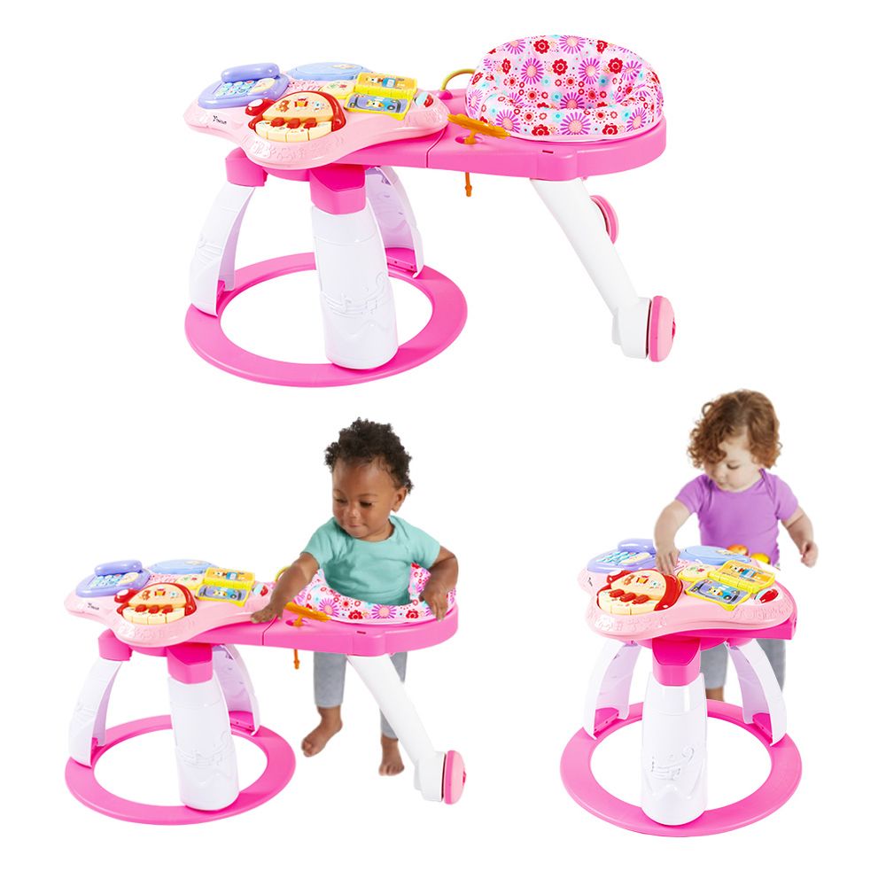 TEKNUM 3-in-1 Walker/ Activity Center- Pink