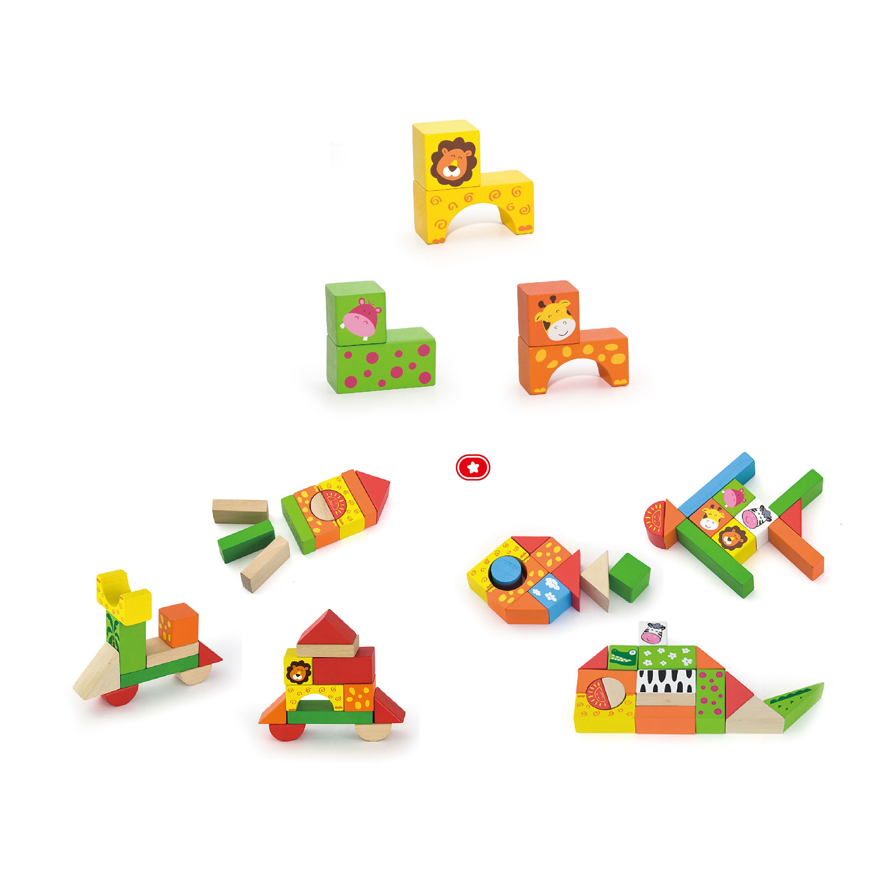 Wooden zoo hot sale set