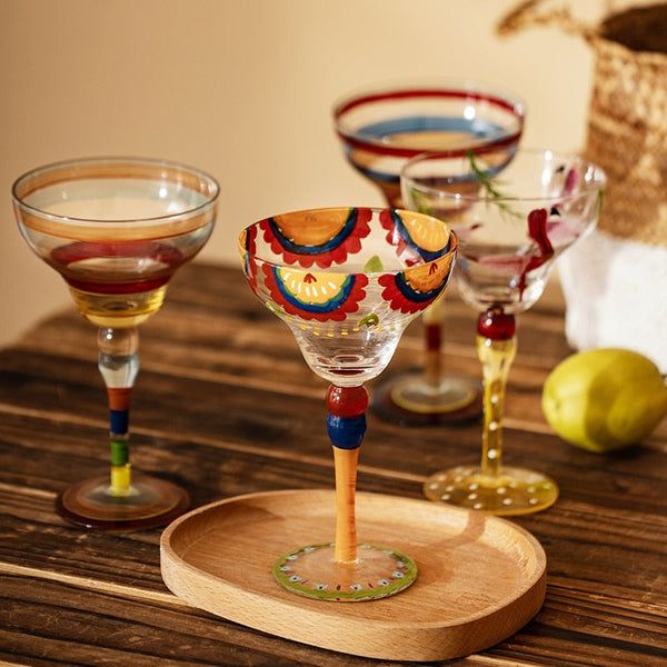 Color Whirl Cocktail Glasses