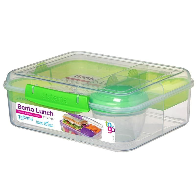 Sistema 21671 Go Collection Bento Box Clear 6.9 Cup Multicolored 21690