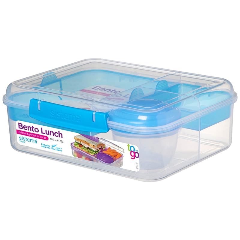 Sistema 21671 Go Collection Bento Box Clear 6.9 Cup Multicolored 21690