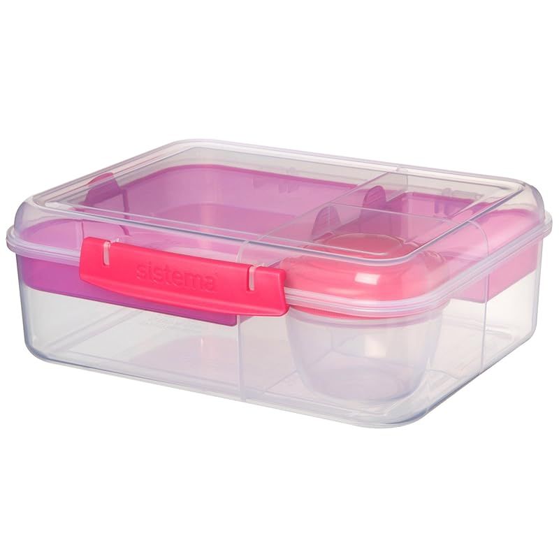 Sistema 21671 Go Collection Bento Box Clear 6.9 Cup Multicolored 21690