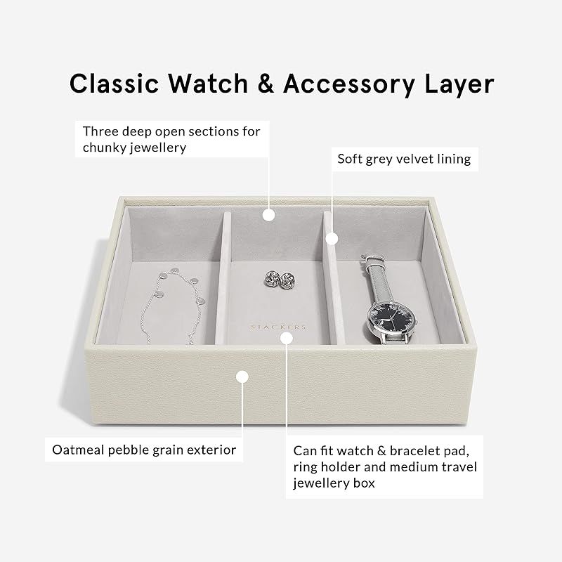 Stackers Classic Watch &amp; Assessory Layer Pebble Oatmeal