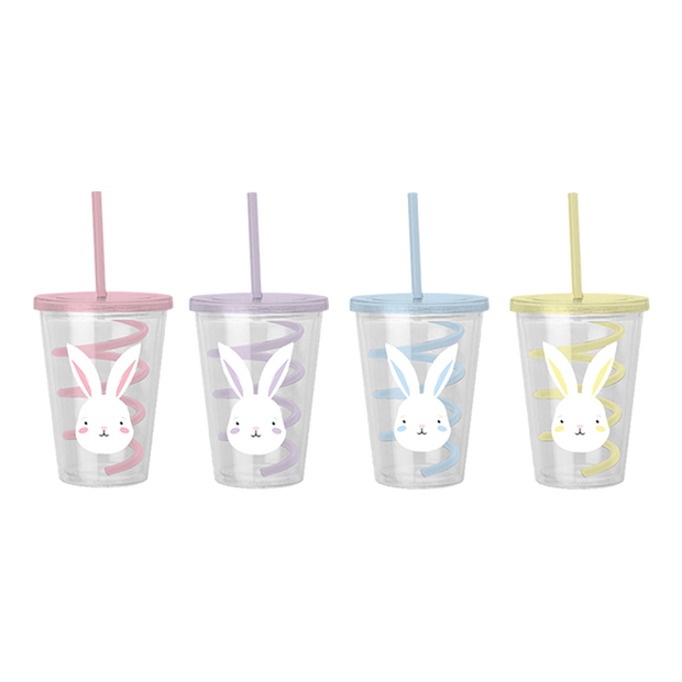 Buy Gems Easter Cup & Swirly Straw 650Ml Assorted 1 Piece Online