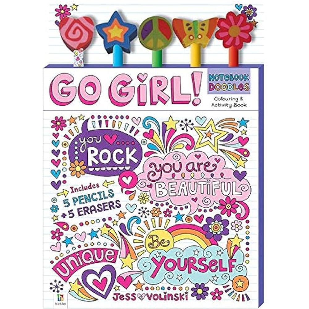 Buy Hinkler Kaleidoscope Notebook Doodles Go Girl Coloring and Activity ...