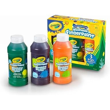 CRAYOLA-Washable Fingerpaint-3 Ct. 8-oz-Bright Colors