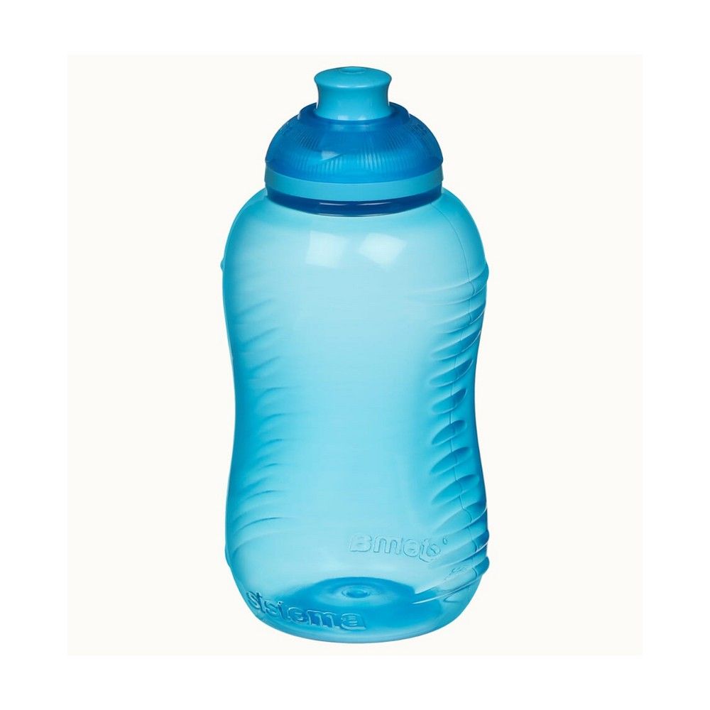 Sistema 330ml Squeeze Bottle  Blue : Gym & Fitness Bottle and ideal for school going active kids Leakproof & BPA Free Hydration   Safe & Reusable 