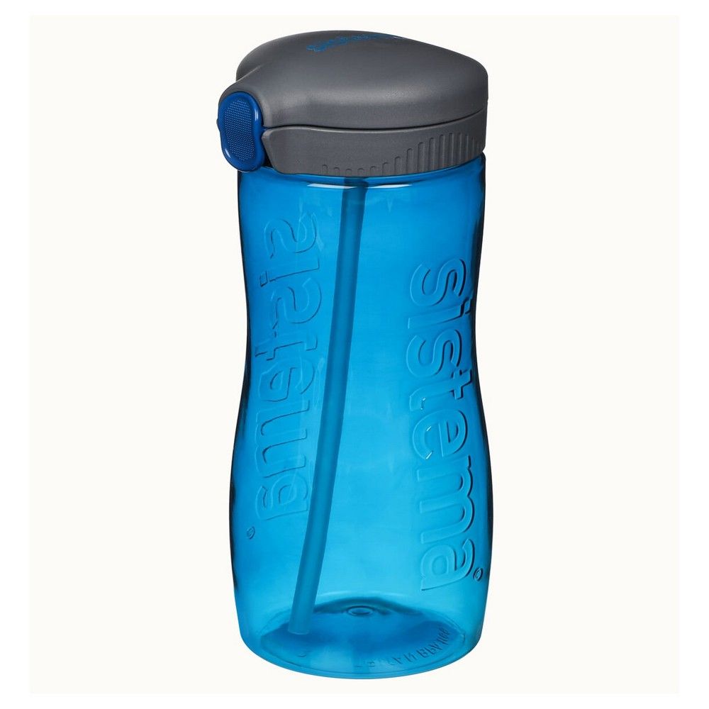 زجاجة تريتان من سيستيما 800 مل باللون الأزرق: خفيفة الوزن وصغيرة الحجم مثالية للاستخدام أثناء التنقل، خالية من مادة BPA ومقاومة للتسرب
