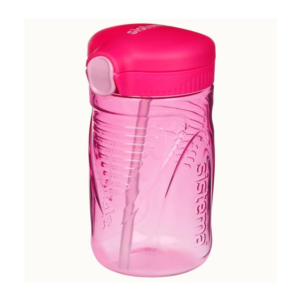 Sistema 520ml Tritan Bottle  Pink : Lightweight & Compact  Ideal for On the Go  BPA Free & Leakproof