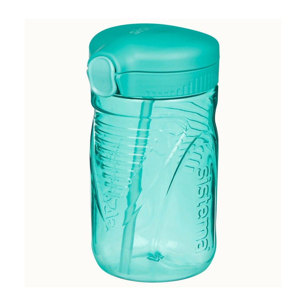 زجاجة تريتان خضراء سعة 520 مل من سيستيما: خفيفة الوزن وصغيرة الحجم مثالية للاستخدام أثناء التنقل، خالية من مادة BPA ومقاومة للتسرب