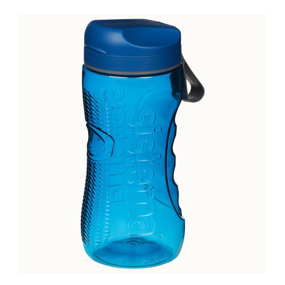 زجاجة سيستيما تريتان النشطة 800 مل باللون الأزرق: مقاومة للتسرب ومتينة ومثالية للاستخدام أثناء التنقل، خالية من مادة BPA وقابلة لإعادة الاستخدام
