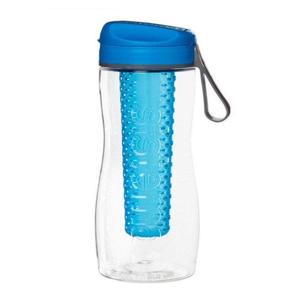 Sistema 800ml Tritan Infuser Bottle, with removable infuser, shatterproof & Scratch Resistant with wide mouth sipper, Dishwasher, Microwave Safe and BPA Free, Blue