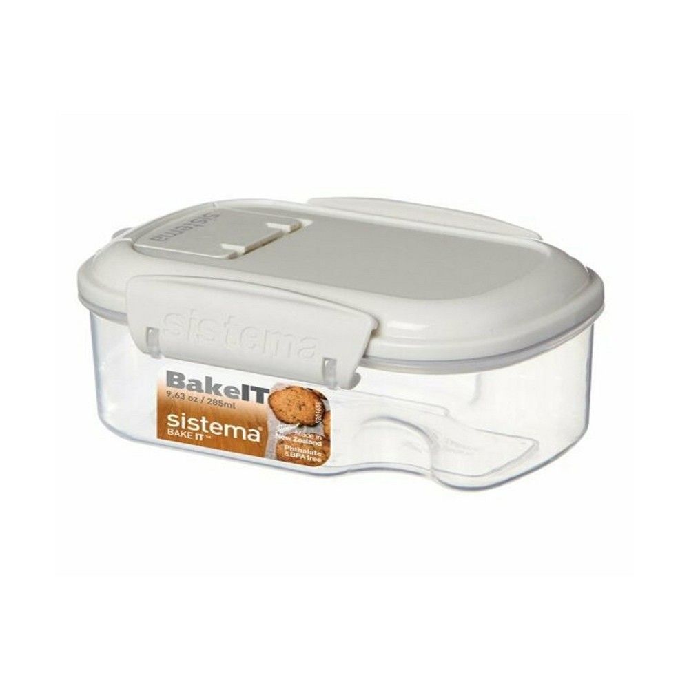 Sistema Bake It Mini Bakery 645ML, is stackable and perfect for storing smaller baking ingredients, and its Microwave, Dishwasher safe and BPA Free.