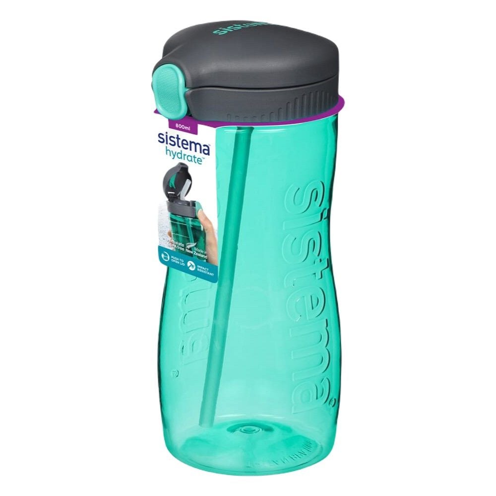 Sistema 800ml Tritan Bottle  Green : Lightweight & Compact  Ideal for On the Go  BPA Free & Leakproof