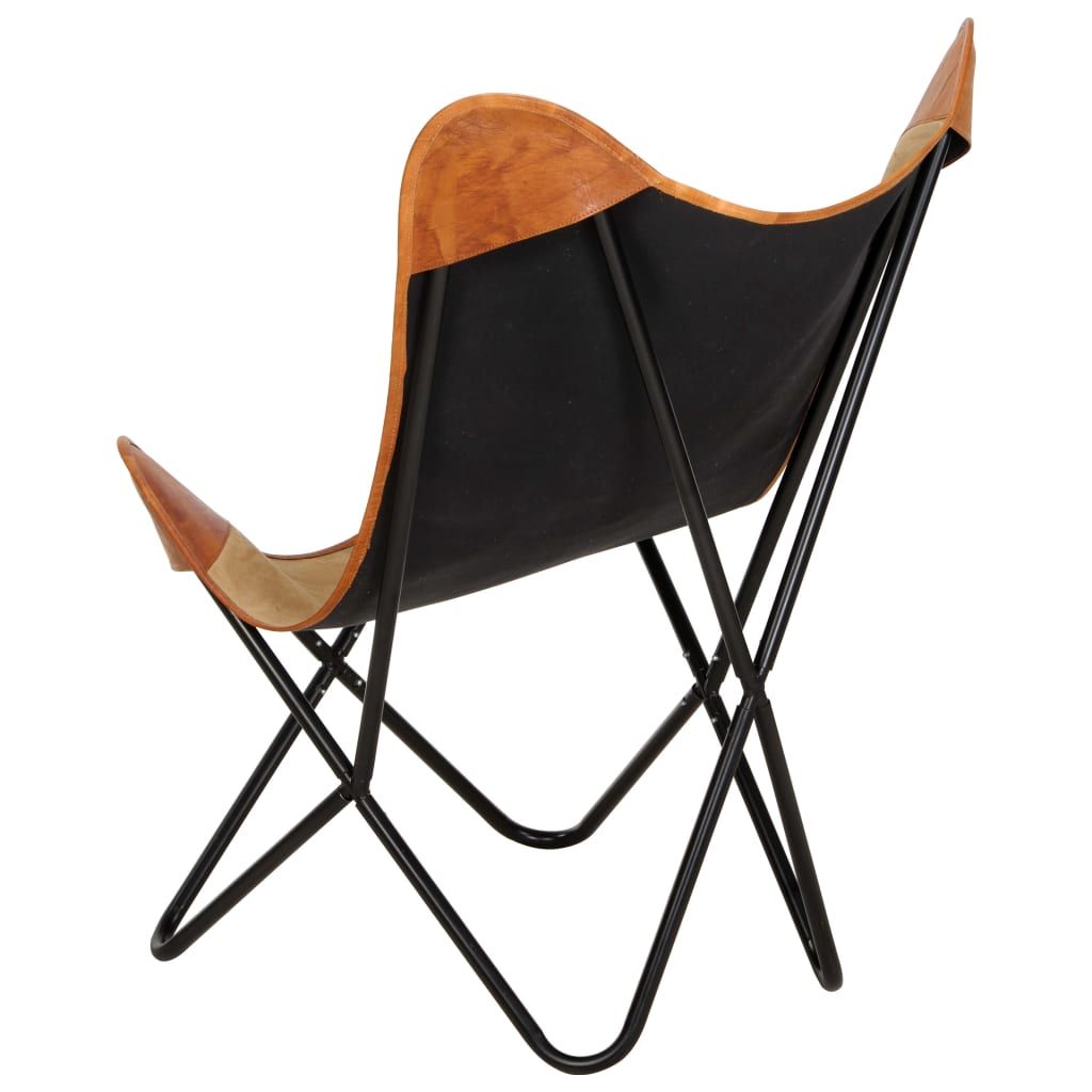 Vidaxl butterfly 2025 chair real leather