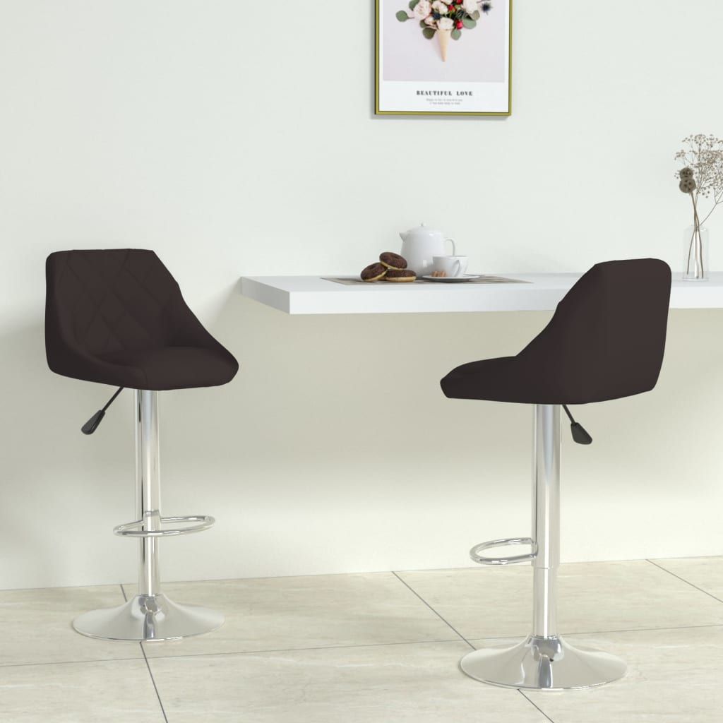 Buy vidaXL Bar Stools 2 pcs Black Faux Leather Online Danube