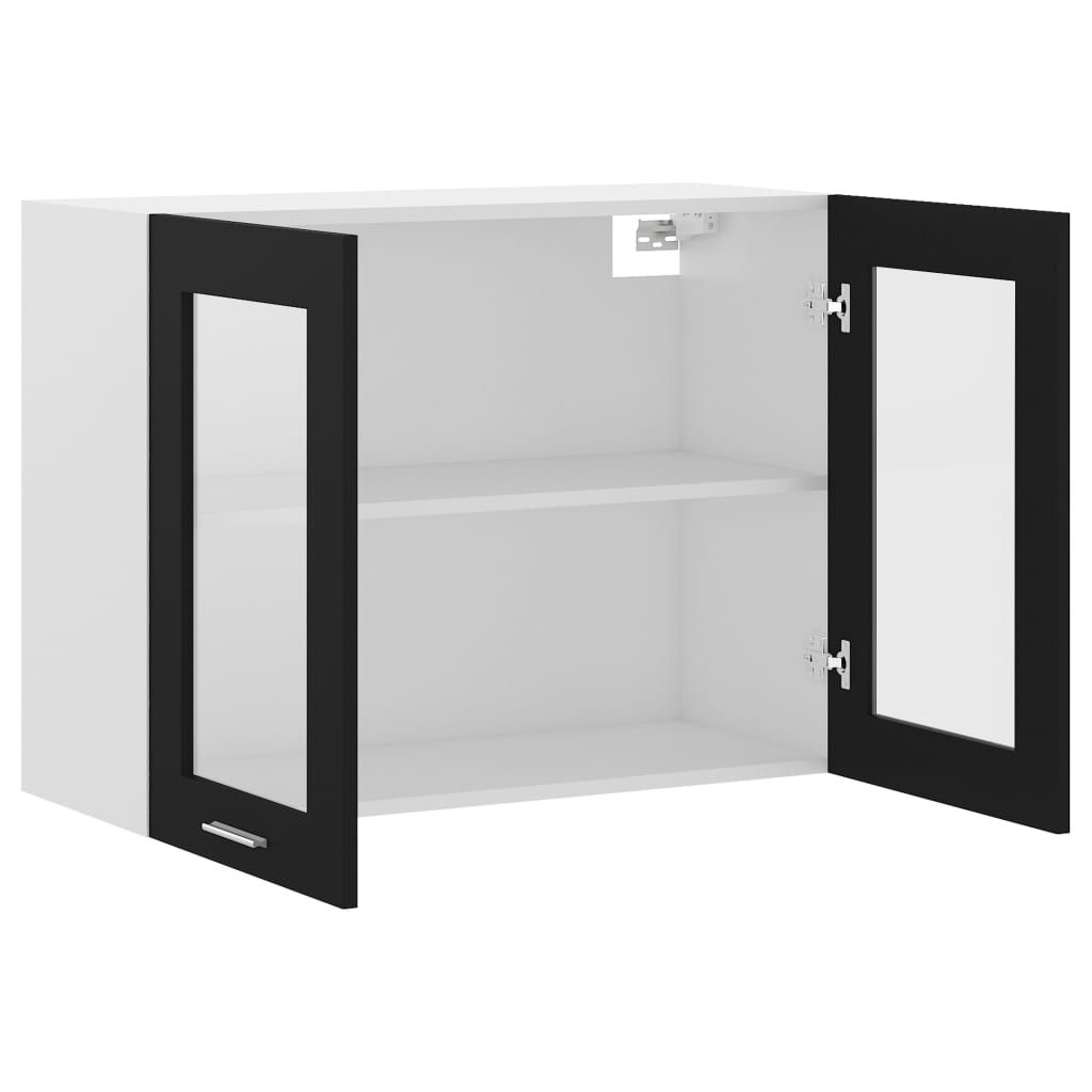 Black deals glass cabinet