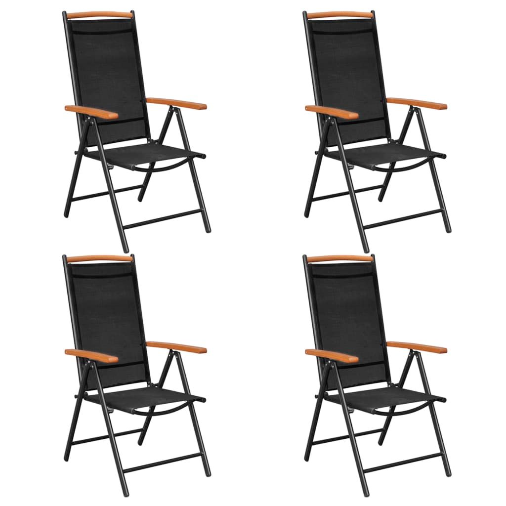 Aluminium folding store garden chairs