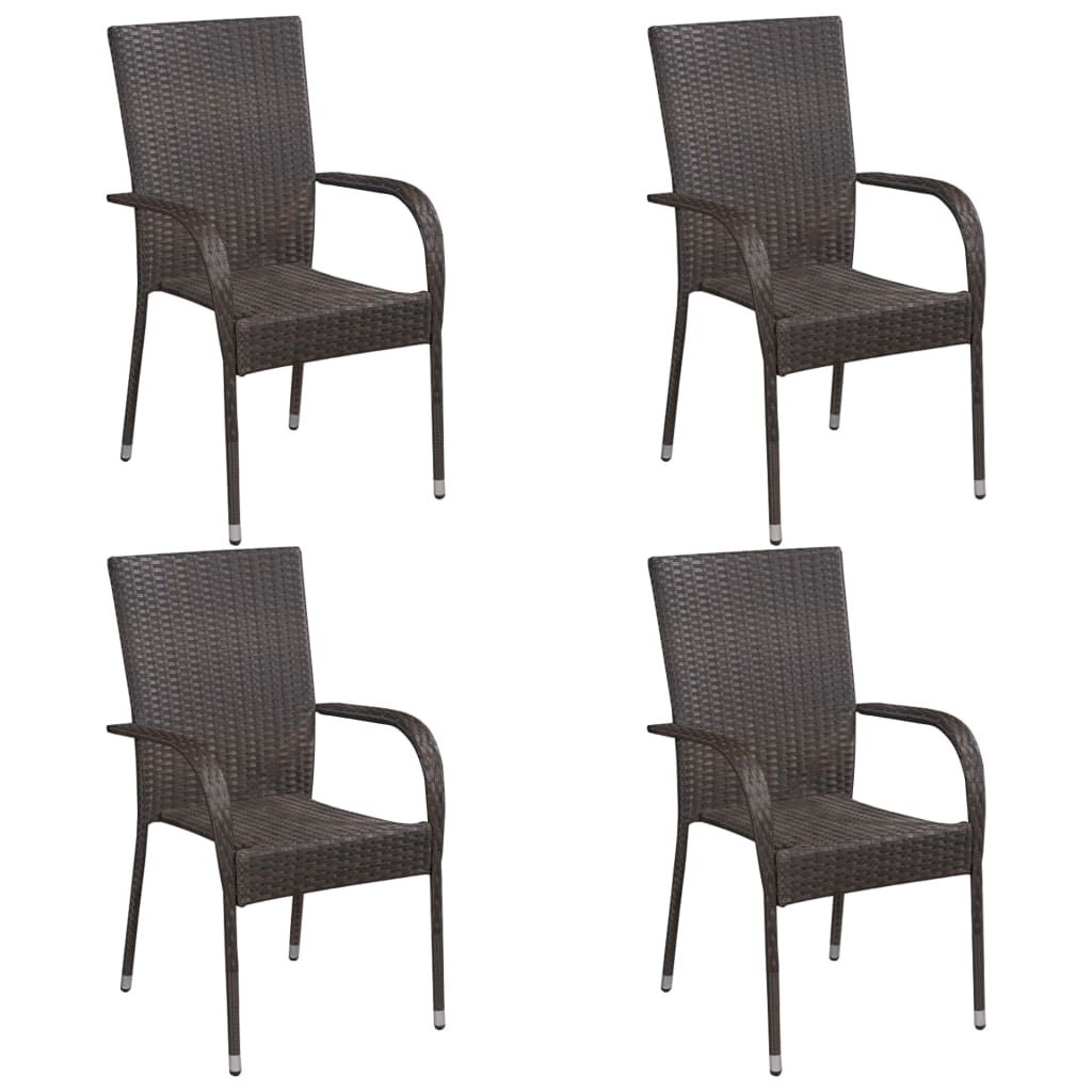 Stackable rattan patio deals chairs